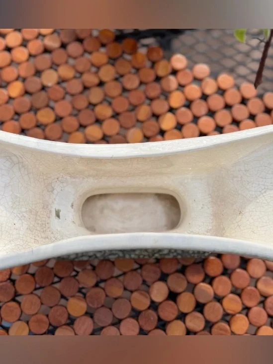 🪴 Vintage Ceramic Green Footed Planter (Possibly Unstamped McCoy), c. 1950-60 - Picture 3 of 10